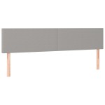 vidaXL Tăblie de pat cu LED, gri deschis, 180x5x78/88 cm, textil