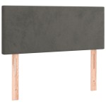vidaXL Tăblie de pat cu LED, gri închis, 80x5x78/88 cm, catifea vidaXL Tăblie de pat cu LED, gri închis, 80x5x78/88 cm, catifea