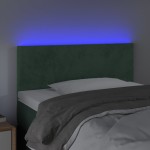 vidaXL Tăblie de pat cu LED, verde închis, 80x5x78/88 cm, catifea vidaXL Tăblie de pat cu LED, verde închis, 80x5x78/88 cm, catifea