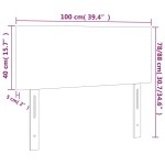 vidaXL Tăblie de pat cu LED, roz, 90x5x78/88 cm, catifea vidaXL Tăblie de pat cu LED, roz, 90x5x78/88 cm, catifea