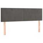 vidaXL Tăblie de pat cu LED, gri închis, 144x5x78/88 cm, catifea vidaXL Tăblie de pat cu LED, gri închis, 144x5x78/88 cm, catifea