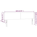vidaXL Tăblie de pat cu LED, negru, 160x5x78/88 cm, catifea vidaXL Tăblie de pat cu LED, negru, 160x5x78/88 cm, catifea