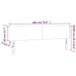 vidaXL Tăblie de pat cu LED, verde închis, 180x5x78/88 cm, catifea