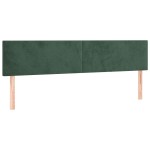 vidaXL Tăblie de pat cu LED, verde închis, 200x5x78/88 cm, catifea vidaXL Tăblie de pat cu LED, verde închis, 200x5x78/88 cm, catifea