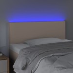 vidaXL Tăblie de pat cu LED cappuccino 100x5x78/88 cm piele ecologică vidaXL Tăblie de pat cu LED cappuccino 100x5x78/88 cm piele ecologică