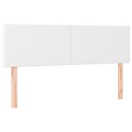 vidaXL Tăblie de pat cu LED, alb, 144x5x78/88 cm, piele ecologică vidaXL Tăblie de pat cu LED, alb, 144x5x78/88 cm, piele ecologică