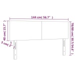 vidaXL Tăblie de pat cu LED cappuccino 144x5x78/88 cm piele ecologică vidaXL Tăblie de pat cu LED cappuccino 144x5x78/88 cm piele ecologică