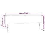 vidaXL Tăblie de pat cu LED, alb, 180x5x78/88 cm, piele ecologică vidaXL Tăblie de pat cu LED, alb, 180x5x78/88 cm, piele ecologică
