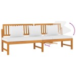 vidaxL Pat de zi cu perne crem, 200x60x75 cm, lemn masiv de acacia vidaxL Pat de zi cu perne crem, 200x60x75 cm, lemn masiv de acacia