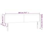 vidaXL Tăblie de pat cu LED cappuccino 200x5x78/88 cm piele ecologică vidaXL Tăblie de pat cu LED cappuccino 200x5x78/88 cm piele ecologică