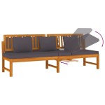 vidaxL Pat de zi cu perne gri, 200x60x75 cm, lemn masiv de acacia vidaxL Pat de zi cu perne gri, 200x60x75 cm, lemn masiv de acacia