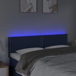 vidaXL Tăblie de pat cu LED, albastru, 144x5x78/88 cm, textil vidaXL Tăblie de pat cu LED, albastru, 144x5x78/88 cm, textil