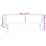 vidaXL Tăblie de pat cu LED, gri deschis, 180x5x78/88 cm, textil vidaXL Tăblie de pat cu LED, gri deschis, 180x5x78/88 cm, textil