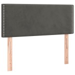 vidaXL Tăblie de pat cu LED, gri închis, 80x5x78/88 cm, catifea vidaXL Tăblie de pat cu LED, gri închis, 80x5x78/88 cm, catifea