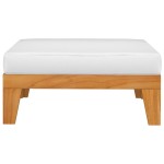 vidaXL Taburet modular, cu pernă alb crem, lemn masiv de acacia vidaXL Taburet modular, cu pernă alb crem, lemn masiv de acacia