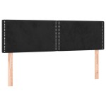 vidaXL Tăblie de pat cu LED, negru, 144x5x78/88 cm, catifea vidaXL Tăblie de pat cu LED, negru, 144x5x78/88 cm, catifea