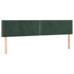 vidaXL Tăblie de pat cu LED, verde închis, 160x5x78/88 cm, catifea