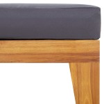 vidaXL Taburet modular, cu pernă gri închis, lemn masiv de acacia vidaXL Taburet modular, cu pernă gri închis, lemn masiv de acacia