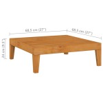 vidaXL Masă de grădină, 68,5x68,5x24 cm, lemn masiv de acacia vidaXL Masă de grădină, 68,5x68,5x24 cm, lemn masiv de acacia