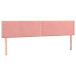 vidaXL Tăblie de pat cu LED, roz, 200x5x78/88 cm, catifea