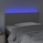 vidaXL Tăblie de pat cu LED, gri, 80x5x78/88 cm, piele ecologică vidaXL Tăblie de pat cu LED, gri, 80x5x78/88 cm, piele ecologică