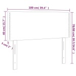vidaXL Tăblie de pat cu LED, alb, 100x5x78/88 cm, piele ecologică vidaXL Tăblie de pat cu LED, alb, 100x5x78/88 cm, piele ecologică