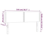 vidaXL Tăblie de pat cu LED cappuccino 144x5x78/88 cm piele ecologică vidaXL Tăblie de pat cu LED cappuccino 144x5x78/88 cm piele ecologică