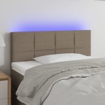 vidaXL Tăblie de pat cu LED, gri taupe, 80x5x78/88 cm, textil vidaXL Tăblie de pat cu LED, gri taupe, 80x5x78/88 cm, textil