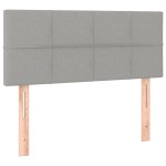 vidaXL Tăblie de pat cu LED, gri deschis, 100x5x78/88 cm, textil