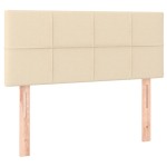 vidaXL Tăblie de pat cu LED, crem, 100x5x78/88 cm, textil vidaXL Tăblie de pat cu LED, crem, 100x5x78/88 cm, textil