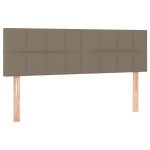 vidaXL Tăblie de pat cu LED, gri taupe, 144x5x78/88 cm, textil vidaXL Tăblie de pat cu LED, gri taupe, 144x5x78/88 cm, textil