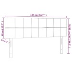 vidaXL Tăblie de pat cu LED, albastru, 144x5x78/88 cm, textil vidaXL Tăblie de pat cu LED, albastru, 144x5x78/88 cm, textil