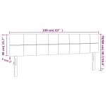 vidaXL Tăblie de pat cu LED, albastru, 160x5x78/88 cm, textil vidaXL Tăblie de pat cu LED, albastru, 160x5x78/88 cm, textil