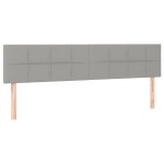 vidaXL Tăblie de pat cu LED, gri deschis, 180x5x78/88 cm, textil vidaXL Tăblie de pat cu LED, gri deschis, 180x5x78/88 cm, textil