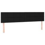 vidaXL Tăblie de pat cu LED, negru, 200x5x78/88 cm, textil vidaXL Tăblie de pat cu LED, negru, 200x5x78/88 cm, textil