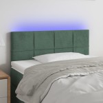 vidaXL Tăblie de pat cu LED, verde închis, 80x5x78/88 cm, catifea vidaXL Tăblie de pat cu LED, verde închis, 80x5x78/88 cm, catifea
