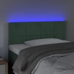vidaXL Tăblie de pat cu LED, verde închis, 80x5x78/88 cm, catifea vidaXL Tăblie de pat cu LED, verde închis, 80x5x78/88 cm, catifea