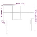vidaXL Tăblie de pat cu LED, verde închis, 80x5x78/88 cm, catifea vidaXL Tăblie de pat cu LED, verde închis, 80x5x78/88 cm, catifea