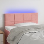 vidaXL Tăblie de pat cu LED, roz, 90x5x78/88 cm, catifea vidaXL Tăblie de pat cu LED, roz, 90x5x78/88 cm, catifea