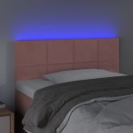 vidaXL Tăblie de pat cu LED, roz, 90x5x78/88 cm, catifea vidaXL Tăblie de pat cu LED, roz, 90x5x78/88 cm, catifea