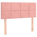 vidaXL Tăblie de pat cu LED, roz, 90x5x78/88 cm, catifea vidaXL Tăblie de pat cu LED, roz, 90x5x78/88 cm, catifea