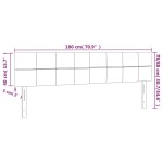 vidaXL Tăblie de pat cu LED, albastru închis, 180x5x78/88 cm, catifea