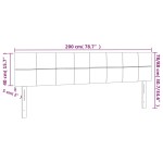 vidaXL Tăblie de pat cu LED, gri închis, 200x5x78/88 cm, catifea vidaXL Tăblie de pat cu LED, gri închis, 200x5x78/88 cm, catifea