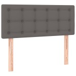 vidaXL Tăblie de pat cu LED, gri, 80x5x78/88 cm, piele ecologică vidaXL Tăblie de pat cu LED, gri, 80x5x78/88 cm, piele ecologică