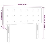 vidaXL Tăblie de pat cu LED, crem, 90x5x78/88 cm, piele ecologică vidaXL Tăblie de pat cu LED, crem, 90x5x78/88 cm, piele ecologică