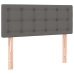 vidaXL Tăblie de pat cu LED, gri, 90x5x78/88 cm, piele ecologică vidaXL Tăblie de pat cu LED, gri, 90x5x78/88 cm, piele ecologică