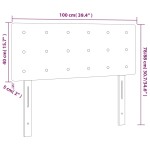 vidaXL Tăblie de pat cu LED, alb, 100x5x78/88 cm, piele ecologică vidaXL Tăblie de pat cu LED, alb, 100x5x78/88 cm, piele ecologică