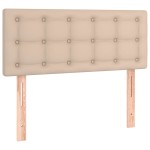 vidaXL Tăblie de pat cu LED cappuccino 100x5x78/88 cm piele ecologică vidaXL Tăblie de pat cu LED cappuccino 100x5x78/88 cm piele ecologică