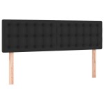 vidaXL Tăblie de pat cu LED, negru, 144x5x78/88 cm, piele ecologică vidaXL Tăblie de pat cu LED, negru, 144x5x78/88 cm, piele ecologică