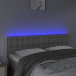 vidaXL Tăblie de pat cu LED, gri, 144x5x78/88 cm, piele ecologică vidaXL Tăblie de pat cu LED, gri, 144x5x78/88 cm, piele ecologică